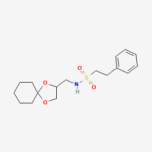 N-(1,4-dioxaspiro[4.5]decan-2-ylmethyl)-2-phenylethanesulfonamide