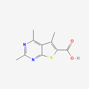 molecular formula C10H10N2O2S B2478440 三甲基噻吩[2,3-d]嘧啶-6-羧酸 CAS No. 930395-79-2