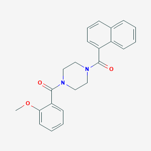 molecular formula C23H22N2O3 B247845 1-(2-Methoxybenzoyl)-4-(1-naphthoyl)piperazine 