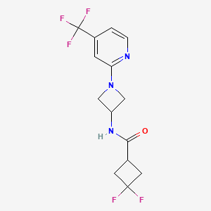 3,3-difluoro-N-{1-[4-(trifluoromethyl)pyridin-2-yl]azetidin-3-yl}cyclobutane-1-carboxamide