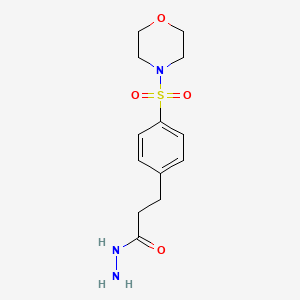 molecular formula C13H19N3O4S B2478452 3-[4-(吗啉-4-磺酰基)苯基]丙烷酰肼 CAS No. 380196-72-5