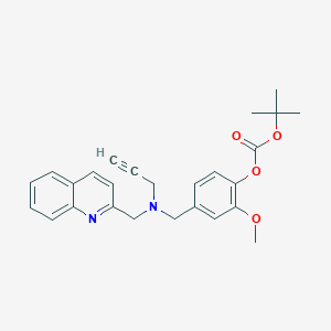 Tert-butyl 2-methoxy-4-{[(prop-2-yn-1-yl)[(quinolin-2-yl)methyl]amino]methyl}phenyl carbonate