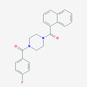 molecular formula C22H19FN2O2 B247847 1-(4-Fluorobenzoyl)-4-(1-naphthoyl)piperazine 