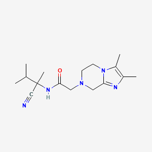 molecular formula C16H25N5O B2478476 N-(1-cyano-1,2-dimethylpropyl)-2-{2,3-dimethyl-5H,6H,7H,8H-imidazo[1,2-a]pyrazin-7-yl}acetamide CAS No. 1798724-31-8
