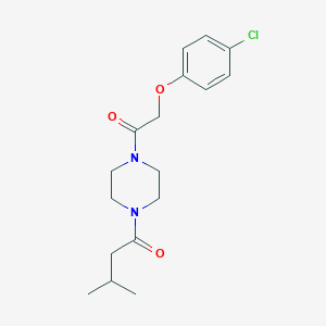 1-[(4-Chlorophenoxy)acetyl]-4-(3-methylbutanoyl)piperazine