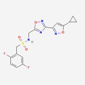 N-((3-(5-cyclopropylisoxazol-3-yl)-1,2,4-oxadiazol-5-yl)methyl)-1-(2,5-difluorophenyl)methanesulfonamide