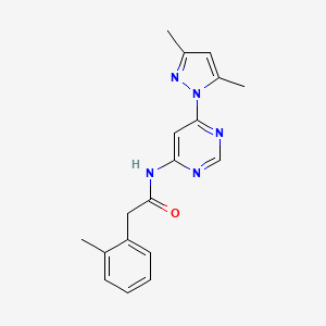 N-(6-(3,5-dimethyl-1H-pyrazol-1-yl)pyrimidin-4-yl)-2-(o-tolyl)acetamide