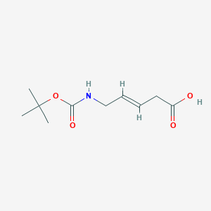 molecular formula C10H17NO4 B2478490 (E)-5-(tert-Butoxycarbonylamino)-3-pentenoic acid CAS No. 102845-69-2