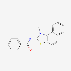 molecular formula C19H14N2OS B2478494 (E)-N-(1-metilnafto[1,2-d]tiazol-2(1H)-ilideno)benzamida CAS No. 477498-70-7