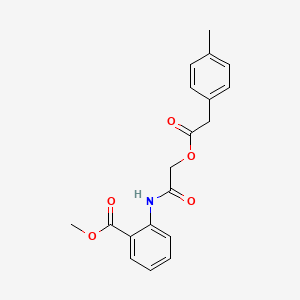 molecular formula C19H19NO5 B2478495 Methyl 2-[({[(4-methylphenyl)acetyl]oxy}acetyl)amino]benzoate CAS No. 1797928-17-6