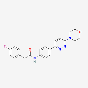 molecular formula C22H21FN4O2 B2478497 2-(4-fluorophenyl)-N-(4-(6-morpholinopyridazin-3-yl)phenyl)acetamide CAS No. 941940-61-0