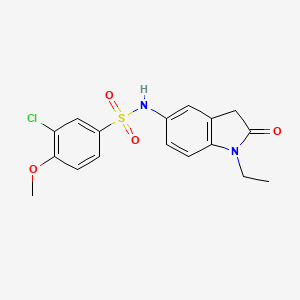 3-chloro-N-(1-ethyl-2-oxoindolin-5-yl)-4-methoxybenzenesulfonamide