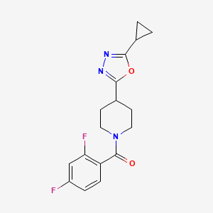 (4-(5-Cyclopropyl-1,3,4-oxadiazol-2-yl)piperidin-1-yl)(2,4-difluorophenyl)methanone