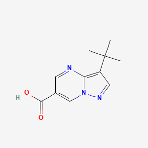 molecular formula C11H13N3O2 B2478516 3-tert-Butylpyrazolo[1,5-a]pyrimidine-6-carboxylic acid CAS No. 1713163-38-2