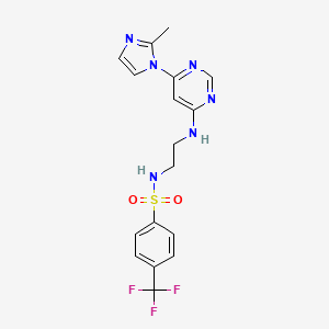 N-(2-((6-(2-methyl-1H-imidazol-1-yl)pyrimidin-4-yl)amino)ethyl)-4-(trifluoromethyl)benzenesulfonamide