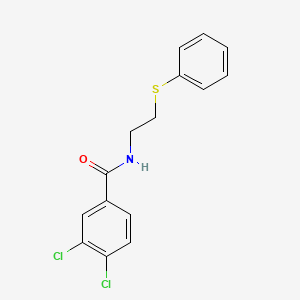 molecular formula C15H13Cl2NOS B2478519 3,4-dichloro-N-[2-(phenylsulfanyl)ethyl]benzenecarboxamide CAS No. 339100-18-4