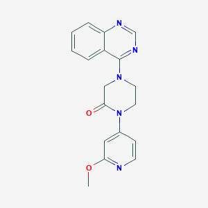 molecular formula C18H17N5O2 B2478522 1-(2-Methoxypyridin-4-yl)-4-quinazolin-4-ylpiperazin-2-one CAS No. 2380142-08-3