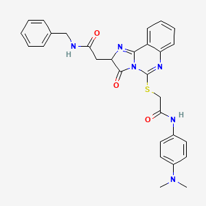 2-({2-[(benzylcarbamoyl)methyl]-3-oxo-2H,3H-imidazo[1,2-c]quinazolin-5-yl}sulfanyl)-N-[4-(dimethylamino)phenyl]acetamide