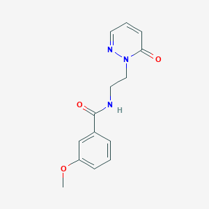 molecular formula C14H15N3O3 B2478528 3-methoxy-N-(2-(6-oxopyridazin-1(6H)-yl)ethyl)benzamide CAS No. 1049549-88-3