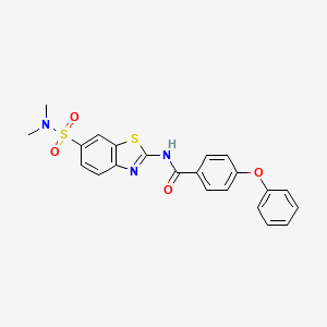 N-[6-(dimethylsulfamoyl)-1,3-benzothiazol-2-yl]-4-phenoxybenzamide