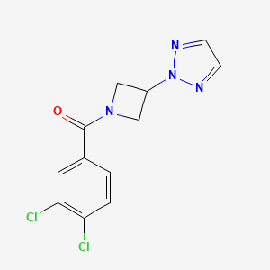 molecular formula C12H10Cl2N4O B2478536 (3-(2H-1,2,3-triazol-2-yl)azetidin-1-yl)(3,4-dichlorophenyl)methanone CAS No. 2176270-35-0