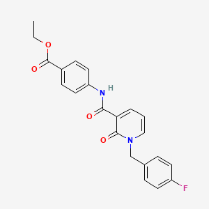 ethyl 4-{1-[(4-fluorophenyl)methyl]-2-oxo-1,2-dihydropyridine-3-amido}benzoate