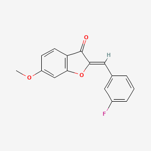 molecular formula C16H11FO3 B2478539 (Z)-2-(3-fluorobenzylidene)-6-methoxybenzofuran-3(2H)-one CAS No. 620546-80-7