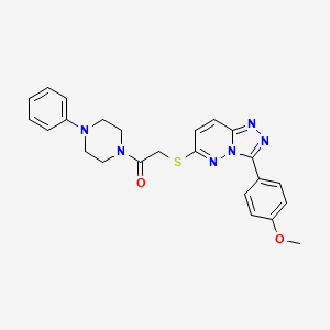 2-((3-(4-Methoxyphenyl)-[1,2,4]triazolo[4,3-b]pyridazin-6-yl)thio)-1-(4-phenylpiperazin-1-yl)ethanone