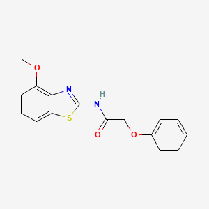 molecular formula C16H14N2O3S B2478551 N-(4-methoxybenzo[d]thiazol-2-yl)-2-phenoxyacetamide CAS No. 476285-11-7