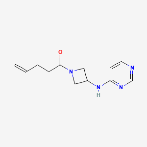 molecular formula C12H16N4O B2478562 1-(3-(Pyrimidin-4-ylamino)azetidin-1-yl)pent-4-en-1-one CAS No. 2097911-40-3