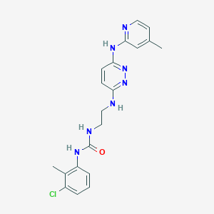 molecular formula C20H22ClN7O B2478563 1-(3-Chloro-2-methylphenyl)-3-(2-((6-((4-methylpyridin-2-yl)amino)pyridazin-3-yl)amino)ethyl)urea CAS No. 1021259-16-4