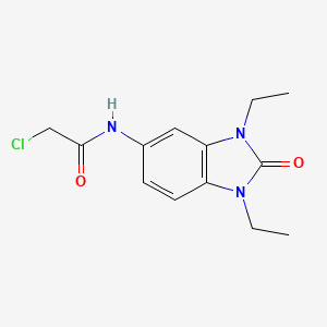 molecular formula C13H16ClN3O2 B2478568 2-Chloro-N-(1,3-diethyl-2-oxo-2,3-dihydro-1H-benzoimidazol-5-yl)-acetamide CAS No. 842977-05-3