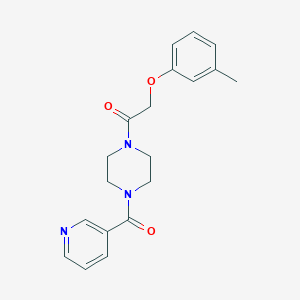 molecular formula C19H21N3O3 B247857 1-[(3-Methylphenoxy)acetyl]-4-(3-pyridinylcarbonyl)piperazine 