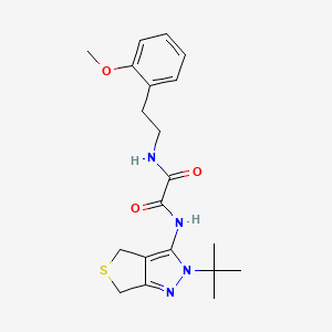 molecular formula C20H26N4O3S B2478570 N'-(2-tert-butyl-4,6-dihydrothieno[3,4-c]pyrazol-3-yl)-N-[2-(2-methoxyphenyl)ethyl]oxamide CAS No. 899756-49-1