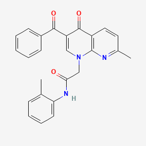 2-(3-benzoyl-7-methyl-4-oxo-1,8-naphthyridin-1(4H)-yl)-N-(o-tolyl)acetamide