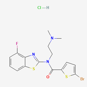 5-bromo-N-(2-(dimethylamino)ethyl)-N-(4-fluorobenzo[d]thiazol-2-yl)thiophene-2-carboxamide hydrochloride