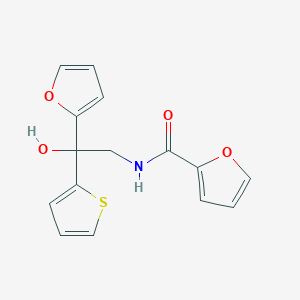 molecular formula C15H13NO4S B2478586 N-(2-(furan-2-yl)-2-hydroxy-2-(thiophen-2-yl)ethyl)furan-2-carboxamide CAS No. 2034332-71-1