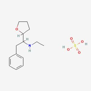 N-Ethyl-1-(oxolan-2-yl)-2-phenylethanamine;sulfuric acid