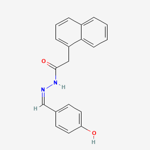 molecular formula C19H16N2O2 B2478598 (Z)-N'-(4-羟基亚苄基)-2-(萘-1-基)乙酰肼 CAS No. 328538-64-3