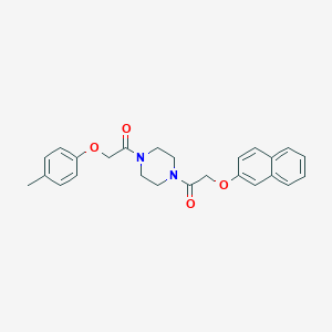 1-[(4-Methylphenoxy)acetyl]-4-[(2-naphthyloxy)acetyl]piperazine