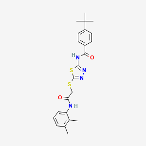 molecular formula C23H26N4O2S2 B2478604 4-(tert-butyl)-N-(5-((2-((2,3-dimethylphenyl)amino)-2-oxoethyl)thio)-1,3,4-thiadiazol-2-yl)benzamide CAS No. 392294-51-8