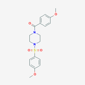 molecular formula C19H22N2O5S B247861 [4-(4-Methoxy-benzenesulfonyl)-piperazin-1-yl]-(4-methoxy-phenyl)-methanone 