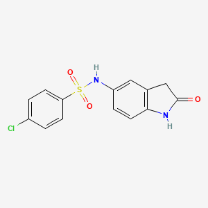 4-chloro-N-(2-oxoindolin-5-yl)benzenesulfonamide