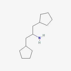 molecular formula C13H25N B2478614 1,3-Dicyclopentylpropan-2-amine CAS No. 1602013-27-3