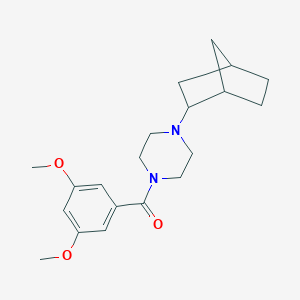 molecular formula C20H28N2O3 B247862 1-Bicyclo[2.2.1]hept-2-yl-4-(3,5-dimethoxybenzoyl)piperazine 