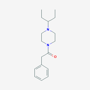 molecular formula C17H26N2O B247863 1-(1-Ethylpropyl)-4-(phenylacetyl)piperazine 