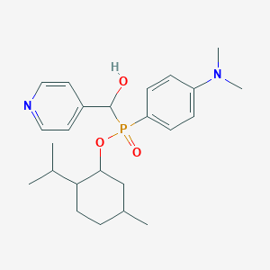 molecular formula C24H35N2O3P B2478632 2-Isopropyl-5-methylcyclohexyl (4-(dimethylamino)phenyl)(hydroxy(pyridin-4-yl)methyl)phosphinate CAS No. 1008455-84-2