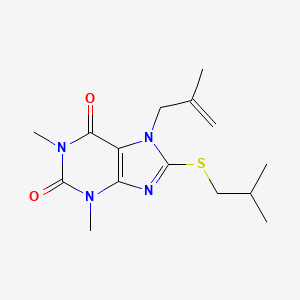 1,3-Dimethyl-7-(2-methylprop-2-enyl)-8-(2-methylpropylsulfanyl)purine-2,6-dione