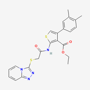 Ethyl 2-(2-([1,2,4]triazolo[4,3-a]pyridin-3-ylthio)acetamido)-4-(3,4-dimethylphenyl)thiophene-3-carboxylate