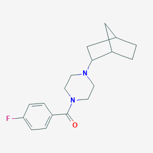 molecular formula C18H23FN2O B247864 1-Bicyclo[2.2.1]hept-2-yl-4-(4-fluorobenzoyl)piperazine 